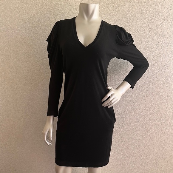 NWT LOVE MOSCHINO black jersey shift dress - Picture 1 of 6
